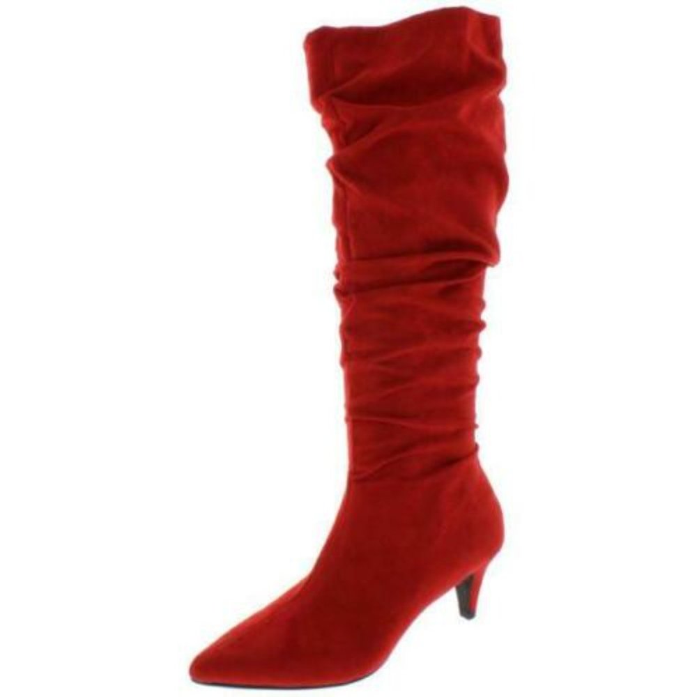 Edina Fabric Pointed Toe Knee High Fashion Boots